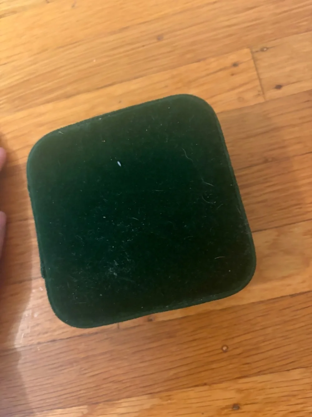 Mini Emerald Green Velvet Travel Jewelry Organizer Case w/ Mirror